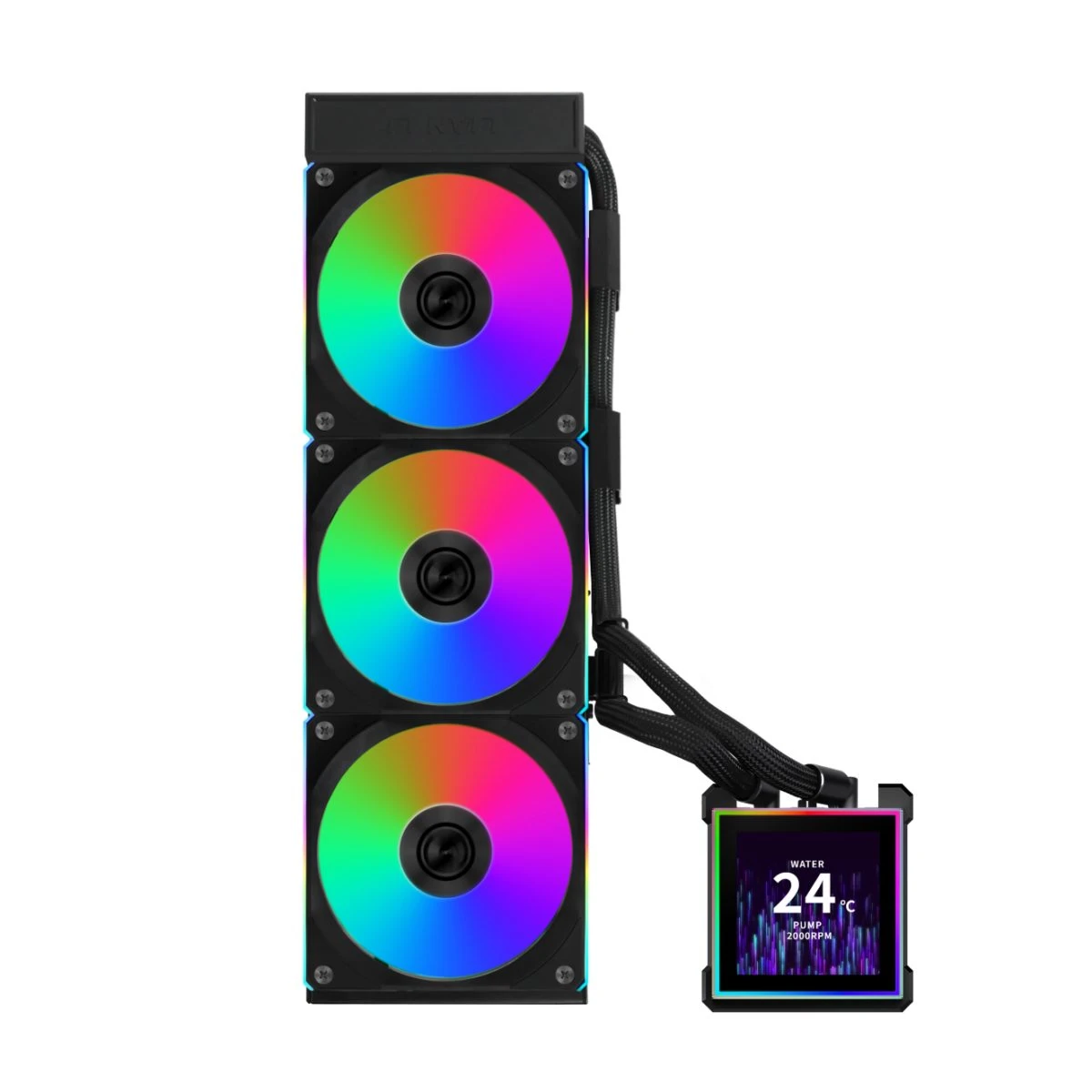 Lian Li Hydroshift II LCD-S 360CL Black - RGB AIO CPU Cooler - 3.4" Screen - 1851/1700, AM5/AM4 - Image 2