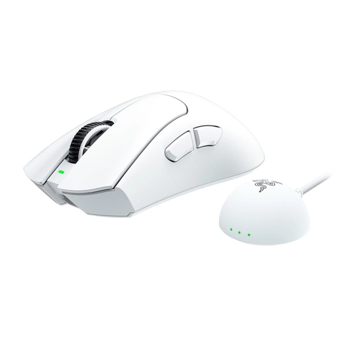 Razer DEATHADDER V4 PRO WHITE - 57g Wireless Gaming Mouse - Ergonomic - 120 Hours Battery - 45K DPI - Image 2
