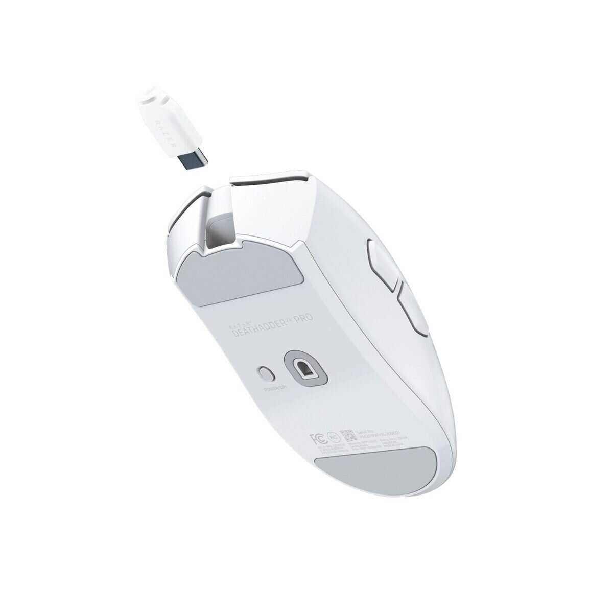 Razer DEATHADDER V4 PRO WHITE - 57g Wireless Gaming Mouse - Ergonomic - 120 Hours Battery - 45K DPI - Image 4