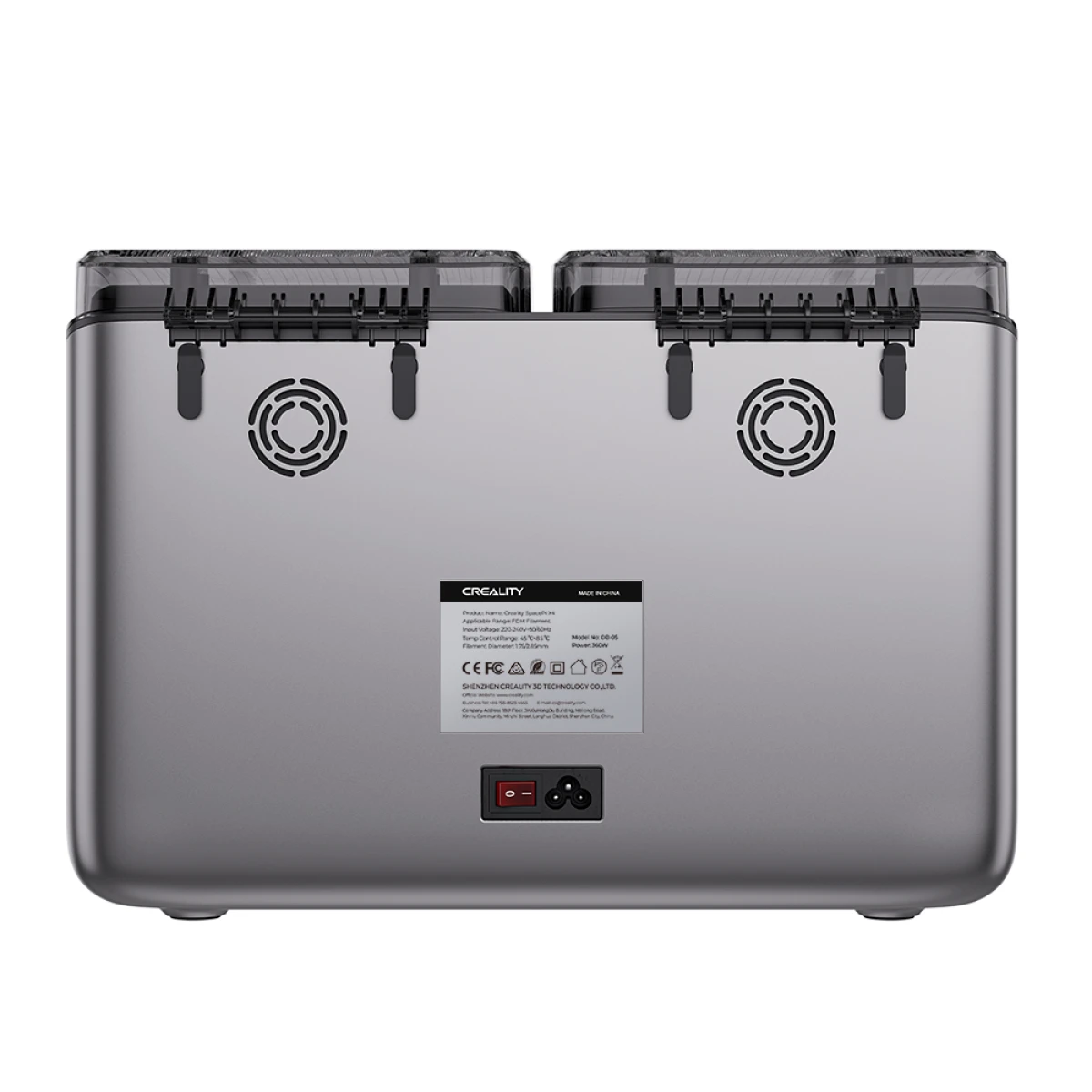 Creality SpacePi X4 Filament Dryer Dry Box for 4 Filaments Adjust 40-70c One-key set for 12 types - Image 3