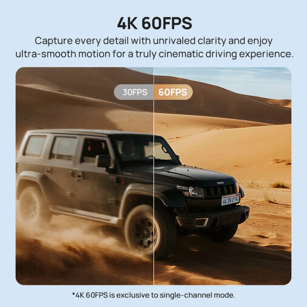 70mai Dash Cam 4K T800 & HD Rear Cam. & 512GB SD 3-Channel w/ Dual 4K, IMX678, HDR Night Vision, AI - Image 5