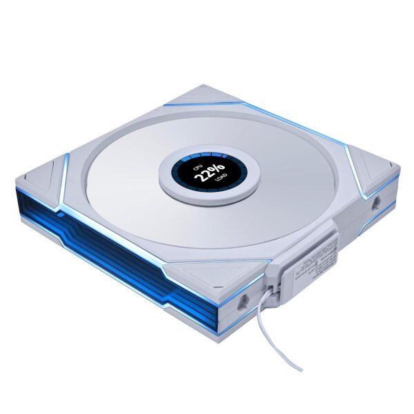 Lian Li UNI FAN TL-LCD Wireless Reverse 140 White (1pc) Case Fan - No Controller Included