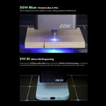 Creality Falcon A1 Pro White - 20W Laser Engraver, 20W Blue & Optional 2W IR laser modules 358x268 - Image 3