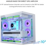 Lian Li O11D Mini V2 WHITE - ATX PC GAMING CASE - IMPROVED AIRFLOW - GPU SUPPORT BRACKET - Image 3