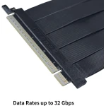 Lian Li PCIe 5.0 RISER CABLE 200mm - Black - Image 3