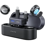 BOYALINK 3 - Type-C, Lightning & 3,5mm AI-Powered Button Wireless Microphone 2 TX + 1 RX + cha. Case
