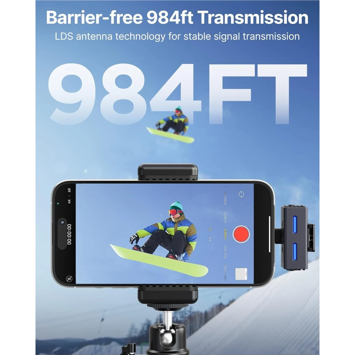 BOYALINK 3 - Type-C, Lightning & 3,5mm AI-Powered Button Wireless Microphone 2 TX + 1 RX + cha. Case - Image 5