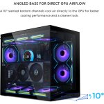 Lian Li O11D Mini V2 BLACK - ATX PC GAMING CASE - IMPROVED AIRFLOW - GPU SUPPORT BRACKET - Image 3