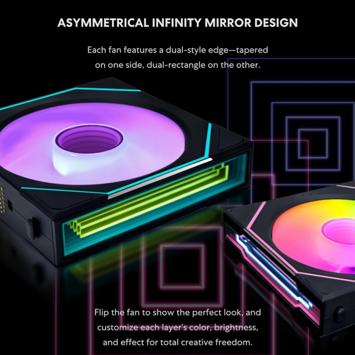 Lian Li UNI FAN SL INFINITY Wireless 3-Pack Black aRGB PWM 120mm 0~2200RPM Controller Included - Image 5