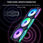 Lian Li UNI FAN SL INFINITY Wireless 3-Pack Black aRGB PWM 120mm 0~2200RPM Controller Included - Image 4
