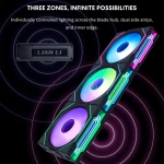 Lian Li UNI FAN SL INFINITY Wireless 3-Pack Black aRGB PWM 120mm 0~2200RPM Controller Included - Image 4