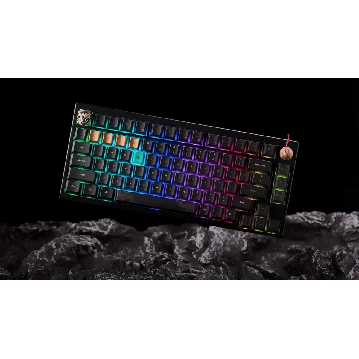Keychron Black Myth Wukong Wireless Mech Keyboard (WKD-21) Deluxe Ed. TTC Gold Pink Switch 75% US - Image 2