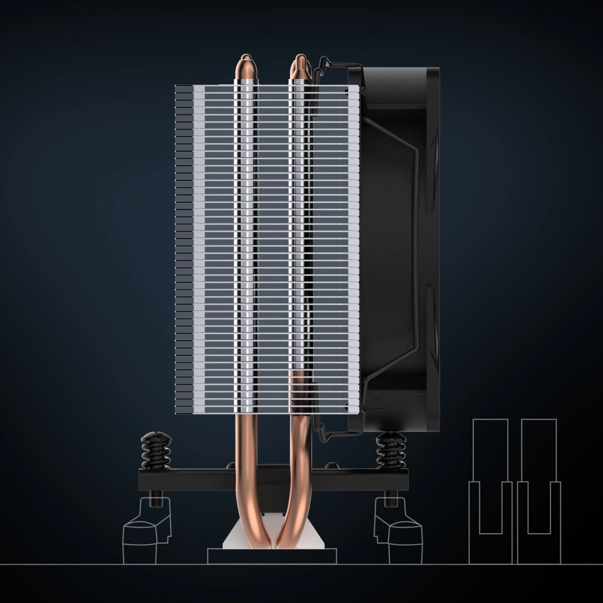 Arctic Freezer 8i CO – CPU Cooler LGA1851 LGA1700 Direct touch dual 12cm Pressure Dual Ball Bearing - Image 5