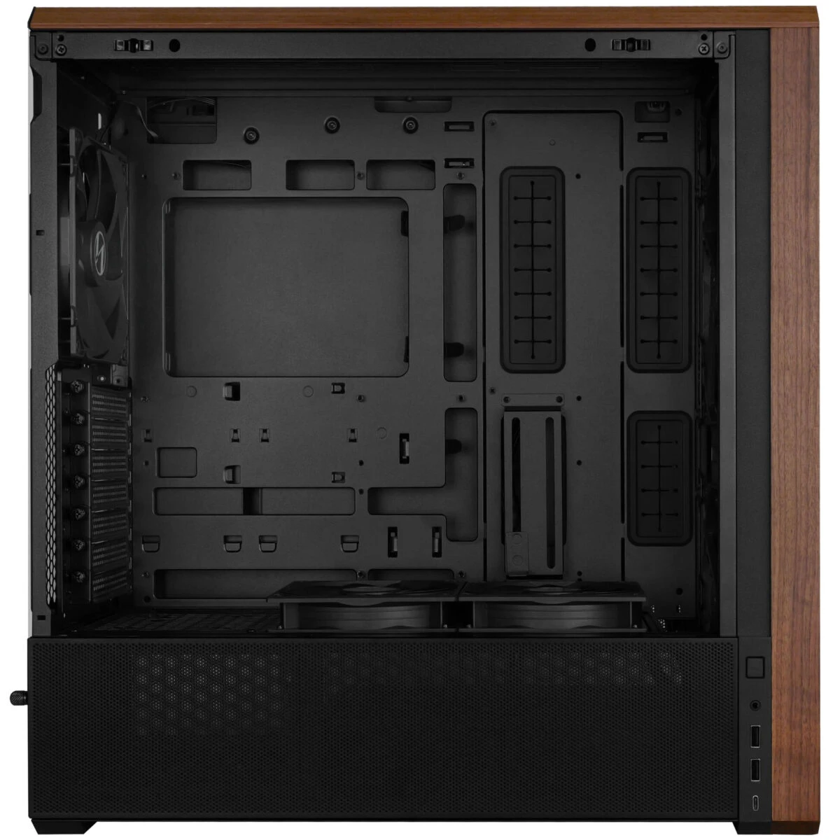 Lian Li LANCOOL 217 Black - Wood Accent - ATX PC Case (5 FANS) 2 x 170mm, 1 x 140mm & 2 x 120mm PWM - Image 3