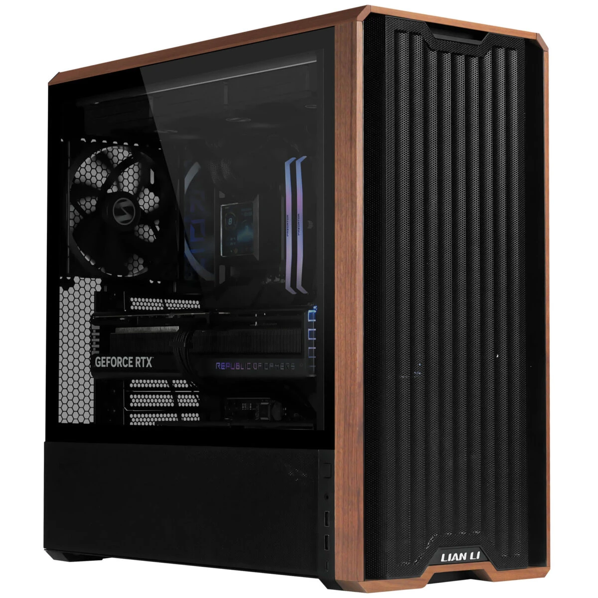 Lian Li LANCOOL 217 Black - Wood Accent - ATX PC Case (5 FANS) 2 x 170mm, 1 x 140mm & 2 x 120mm PWM - Image 5