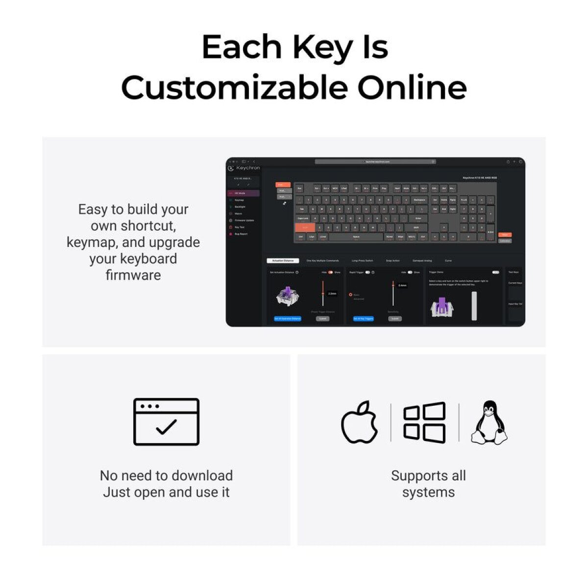 Keychron K10 HE (K10H-Q1) Special Wood Edition White Wireless Magnetic Hall Effect RGB 100% US - Image 4