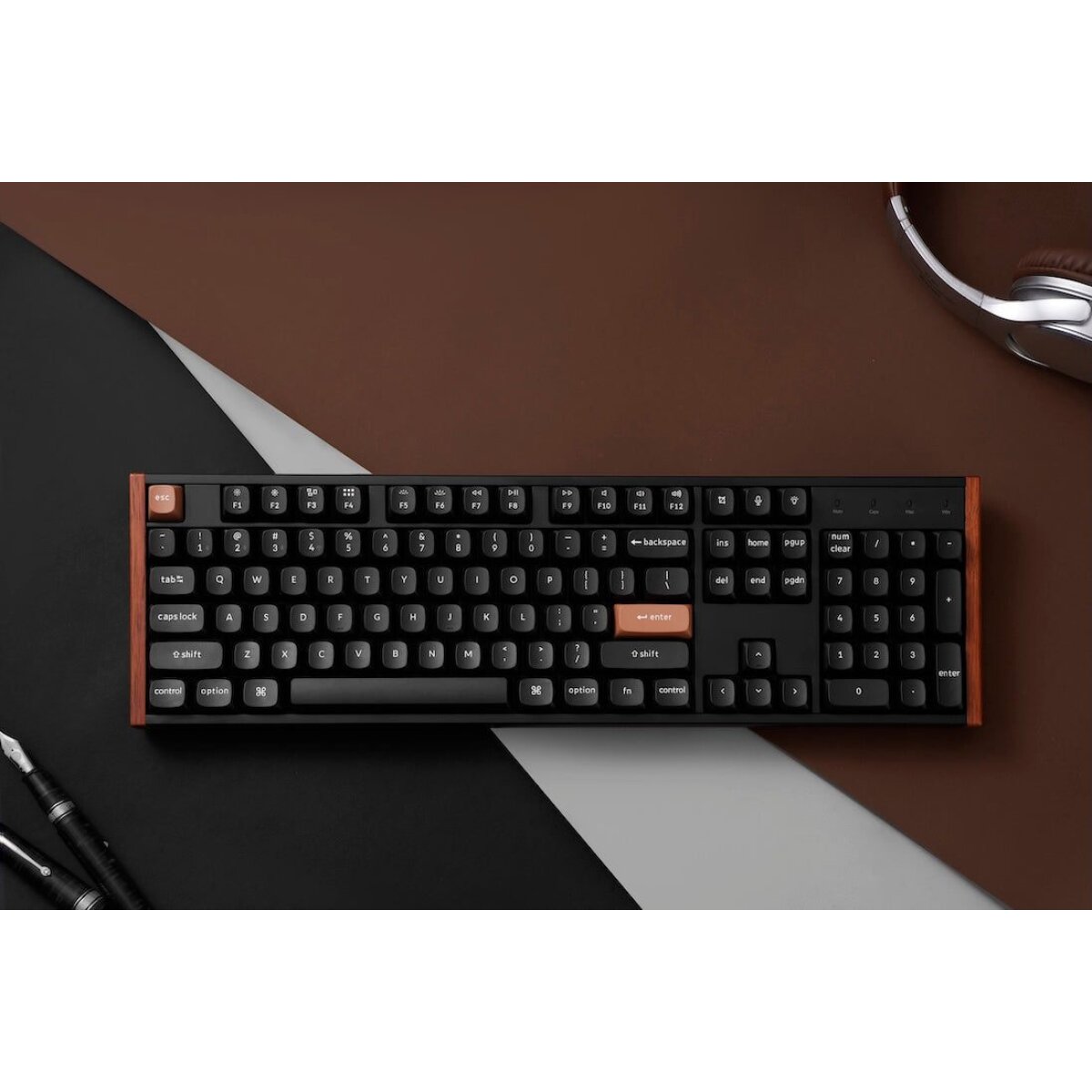 Keychron K10 HE (K10H-F1) Special Wood Edition Wireless Magnetic Hall Effect RGB Keyboard 100% US - Image 4