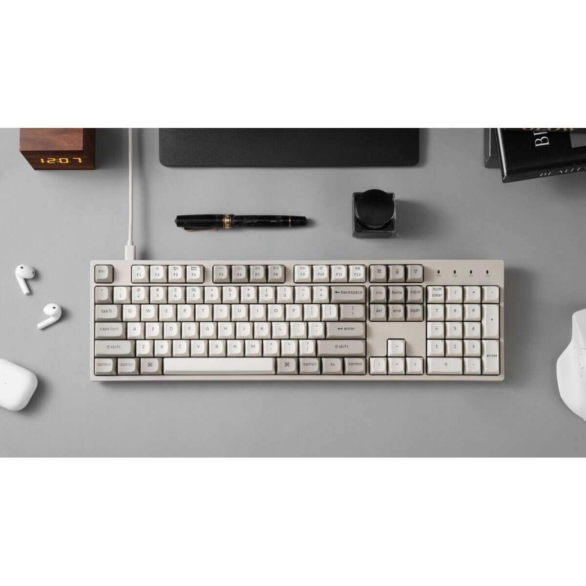 Keychron C2 Pro (C2PX-M3) QMK/VIA Mechanical Brown Switch - 8K Polling Rate Hot Swap. 100% US Retro - Image 2