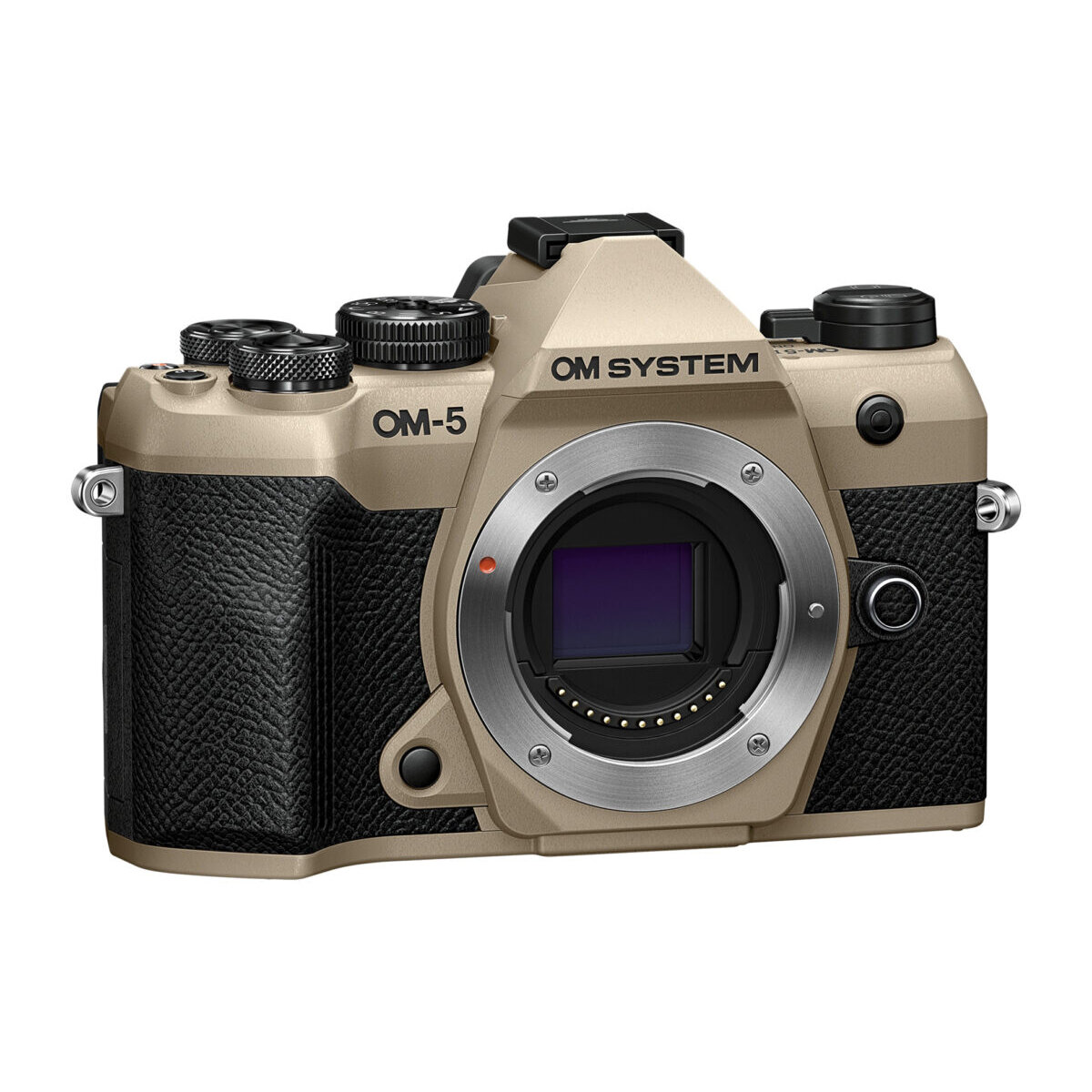 Olympus OM-5 II body sand beige, BLS-50 Battery, Eyecup, USB Connection Cable, Shoulder Strap - Image 3