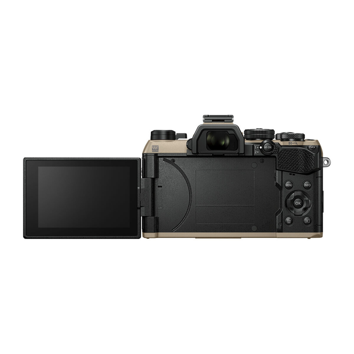 Olympus OM-5 II body sand beige, BLS-50 Battery, Eyecup, USB Connection Cable, Shoulder Strap - Image 5