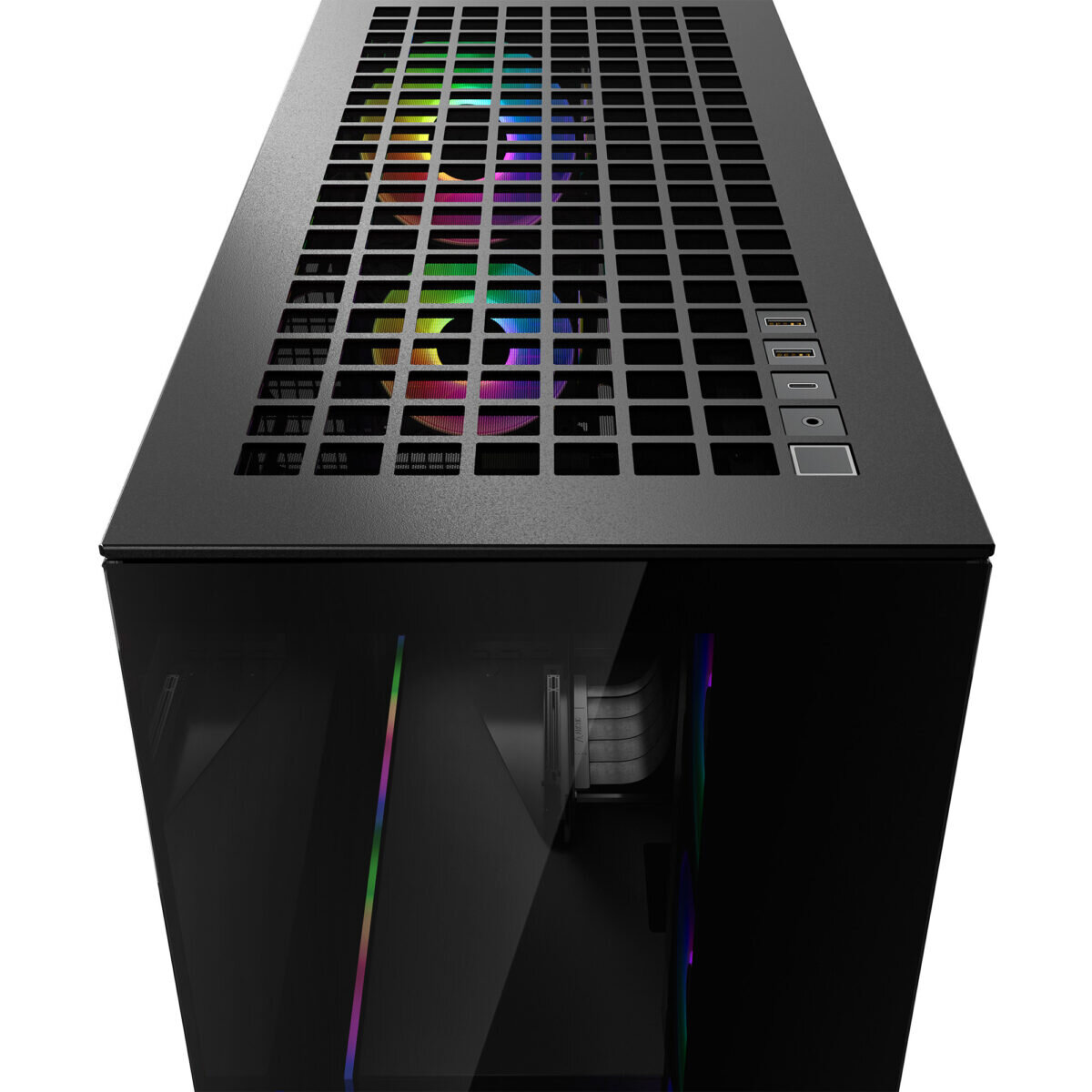 Arctic Xtender (Black) mirror black window with GPU vertical mount - Mid Tower Case w. A-RGB Fans - Image 5