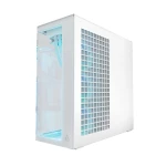 Arctic Xtender (White) transparent window with GPU vertical mount - Mid Tower Case w. A-RGB Fans - Image 4