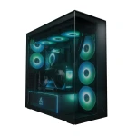 Arctic Xtender (Black) black window with GPU vertical mount - Mid Tower Case w. A-RGB Fans