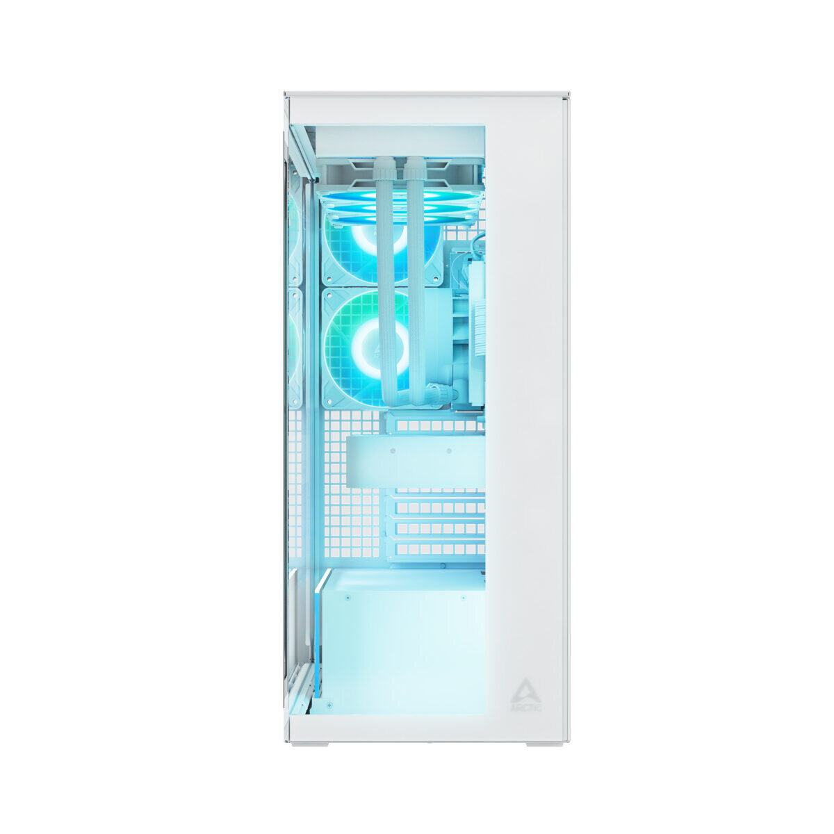 Arctic Xtender (White) transparent window w/o GPU vertical mount - Mid Tower Case w. A-RGB Fans - Image 3