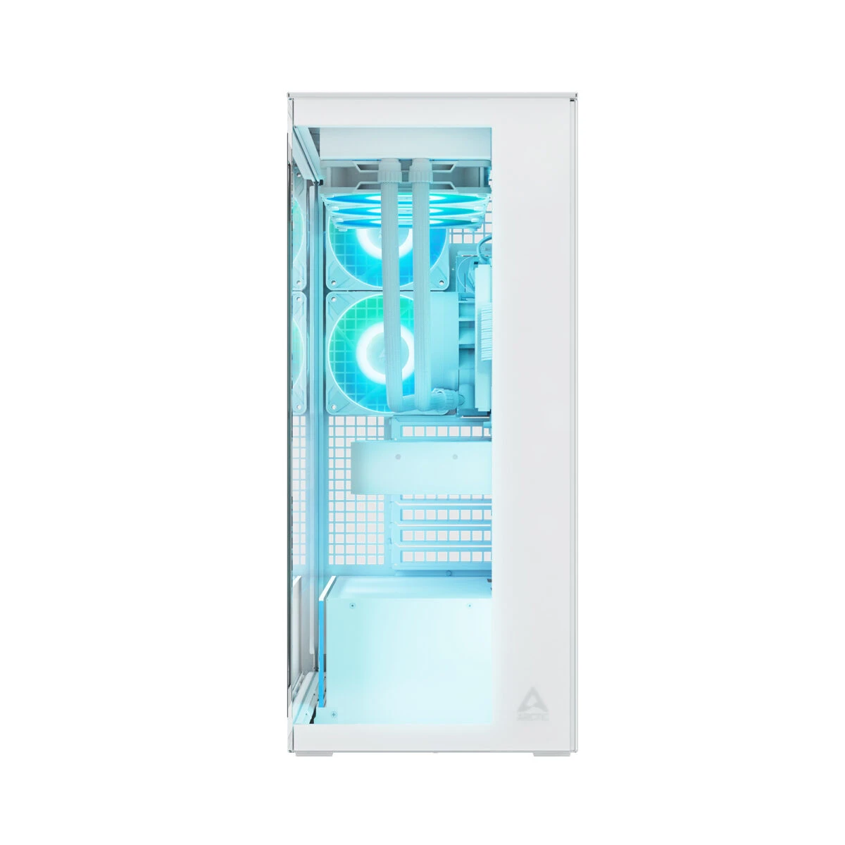 Arctic Xtender (White) transparent window w/o GPU vertical mount - Mid Tower Case w. A-RGB Fans - Image 3