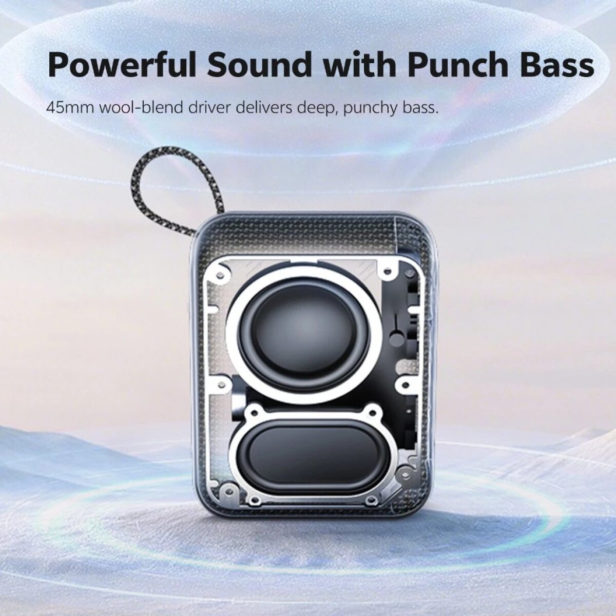 QCY SP2 Red - Pocket Size IP67 RGB BT Speaker Deep Punch Bass TWS Stereo Subwoofer 17h - Image 3