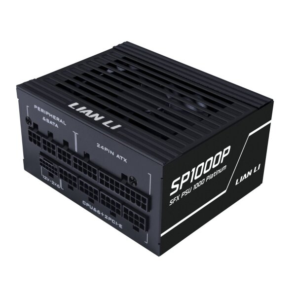 LIAN LI SP1000P Black -1000W 80+ Platinum PSU - 10 Years Warranty - 12V-2x6 - Japanese Capacitors
