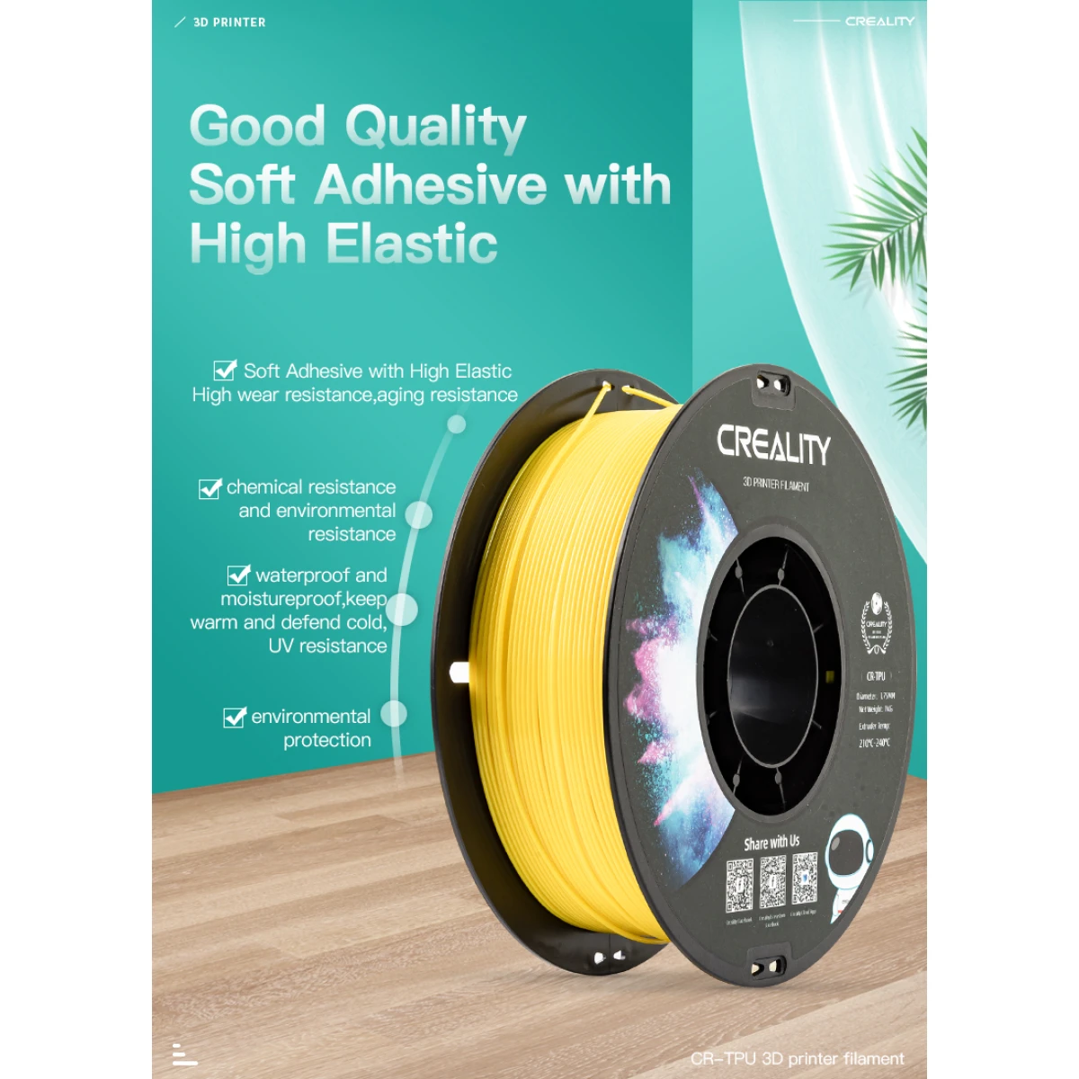 Creality CR-TPU Red 3d Printer Soft Adhesive material Filament 1kg 1.75 - Image 2