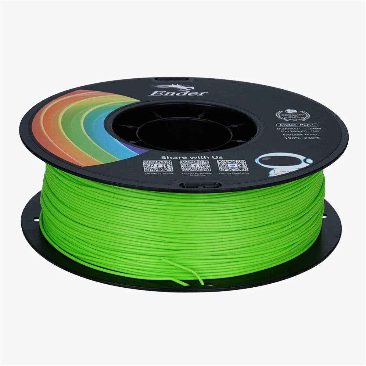 Creality EN-PLA+ Apple Green Ender 3D Printer Filament Strength 34MPA Bend 77MPa 1 kg Spool1.75 - Image 2