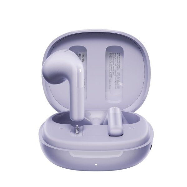 QCY AilyBuds E10 Purple Hires Audio LDAC Semi-Ear TWS 4mics ENC 13mm dynamic driver IPX4 35h