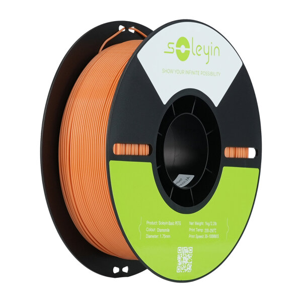 Creality Soleyin Basic PETG Tangerine (Chamomile) - 3D Printer Filament  1 kg Spool,1.75