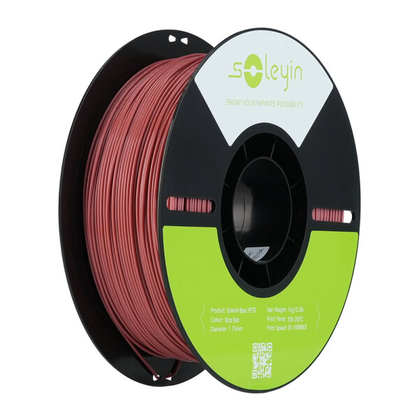 Creality Soleyin Basic PETG Brick Red - 3D Printer Filament  1 kg Spool,1.75