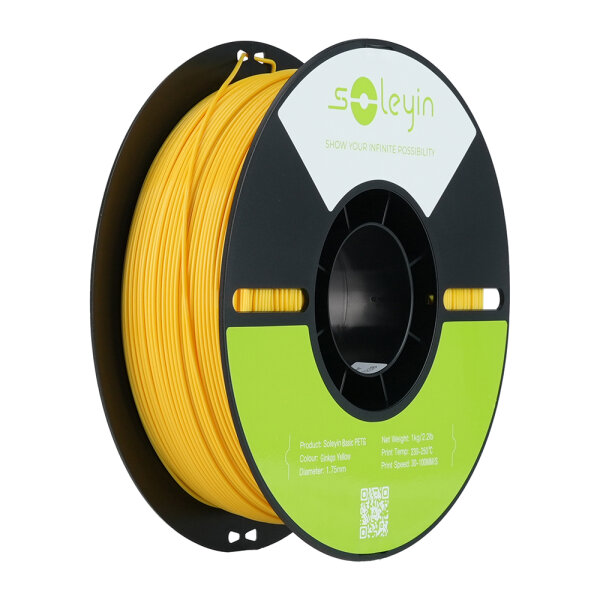 Creality Soleyin Basic PETG Ginkgo Yellow - 3D Printer Filament  1 kg Spool,1.75