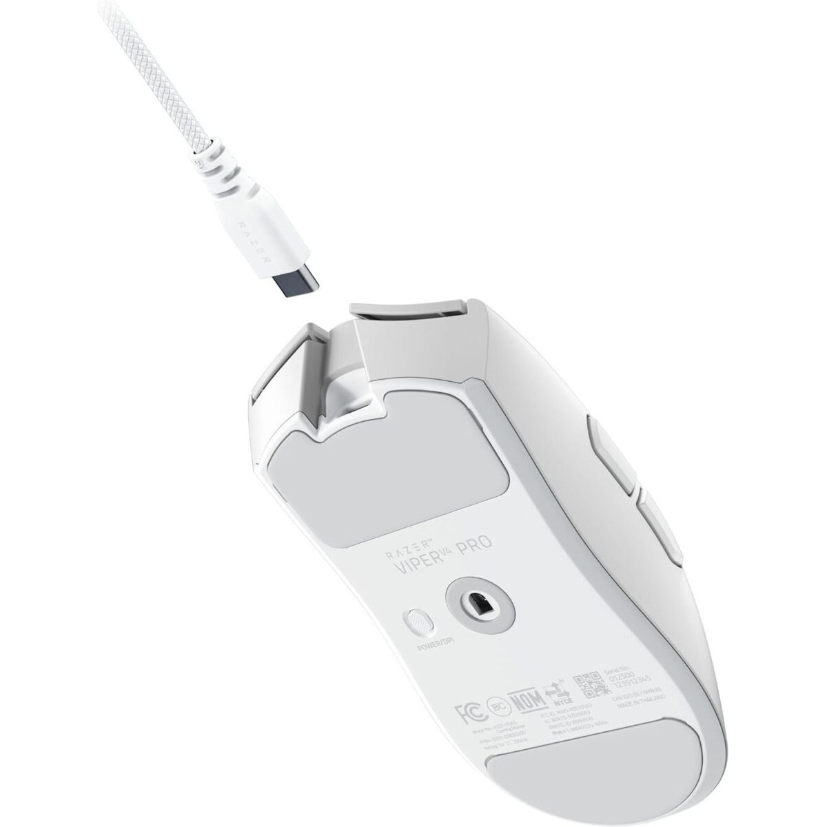 Razer VIPER V4 PRO White – Wireless Gaming Mouse – 50g – 8K Polling Rate – 50K DPI – 180h Battery - Image 3