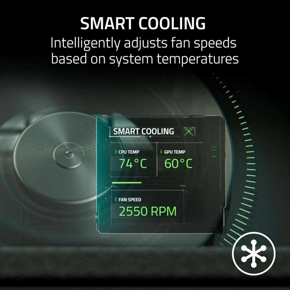 Razer Laptop Cooling Pad - Smart Fan Control - Laptops & Macbooks 14"-18" - 3 Port USB - Chroma RGB - Image 5