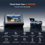 70mai A800SE-1 Front & Rear Dash Cam 4k w. 3inch screen set w. Rearview Cam - 2160p 140FOV - Image 2