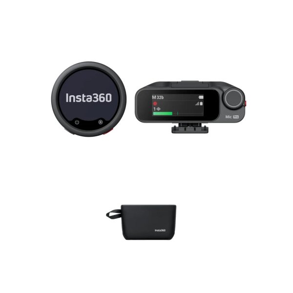 Insta360 Wireless Microphone Pro 1 TX+1 RX - 3-Mic Array, AI Noise Cancel, Custom Display