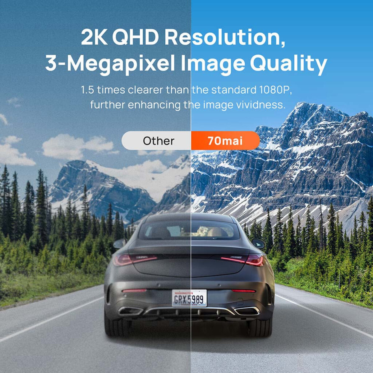 70mai M310 Plus 2k Dash Cam - 2k resolution 2560 x 1440 - Image 4