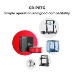 Creality CR-PETG Yellow 3D Printer Filament, Hard Glossy, Tensile Str. 49MPA, 1 kg Spool1.80 - Image 5