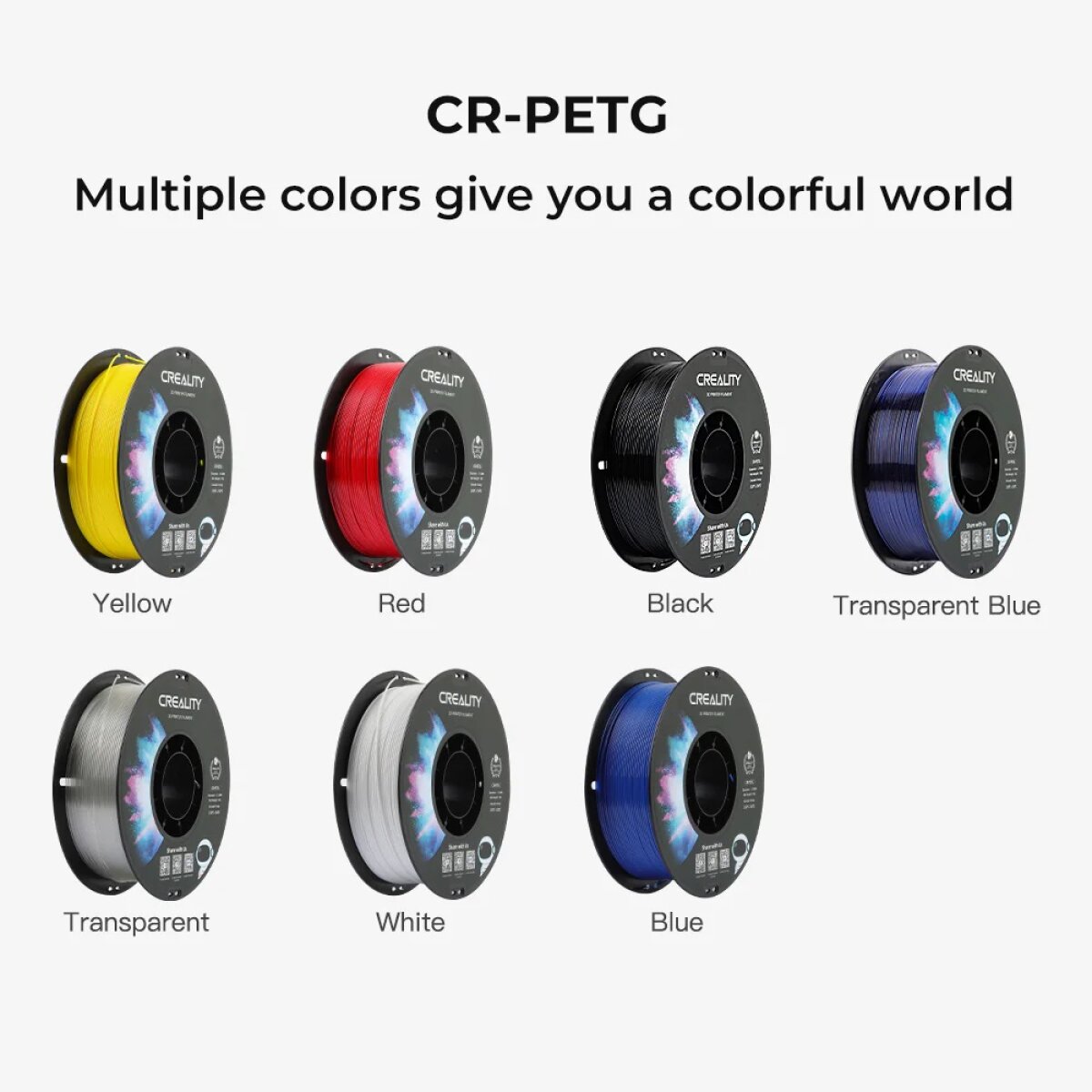 Creality CR-PETG Yellow 3D Printer Filament, Hard Glossy, Tensile Str. 49MPA, 1 kg Spool1.80 - Image 3