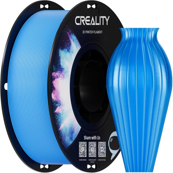 Creality CR-PETG Technology Blue 3D Printer Filament, Hard Glossy, Tensile Str. 49MPA, 1 kg Spool1.7