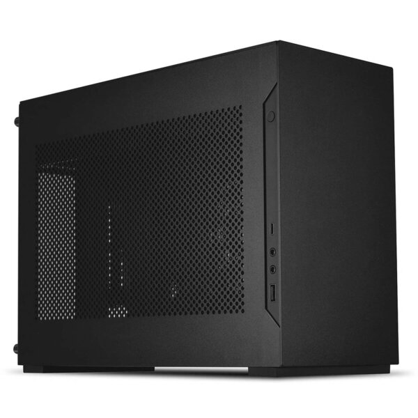 Lian Li A4-H2O PCIe 5 Black - Mini-ITX PC Gaming Case - GPU Clearance 322 mm - Aluminum - SFX PSU