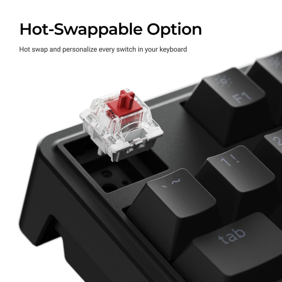 Keychron C3 Pro (C3PX-H1) QMK/VIA Mechanical Red Switch - 8K Polling Rate Hot Swap. 80% US RGB - Image 5