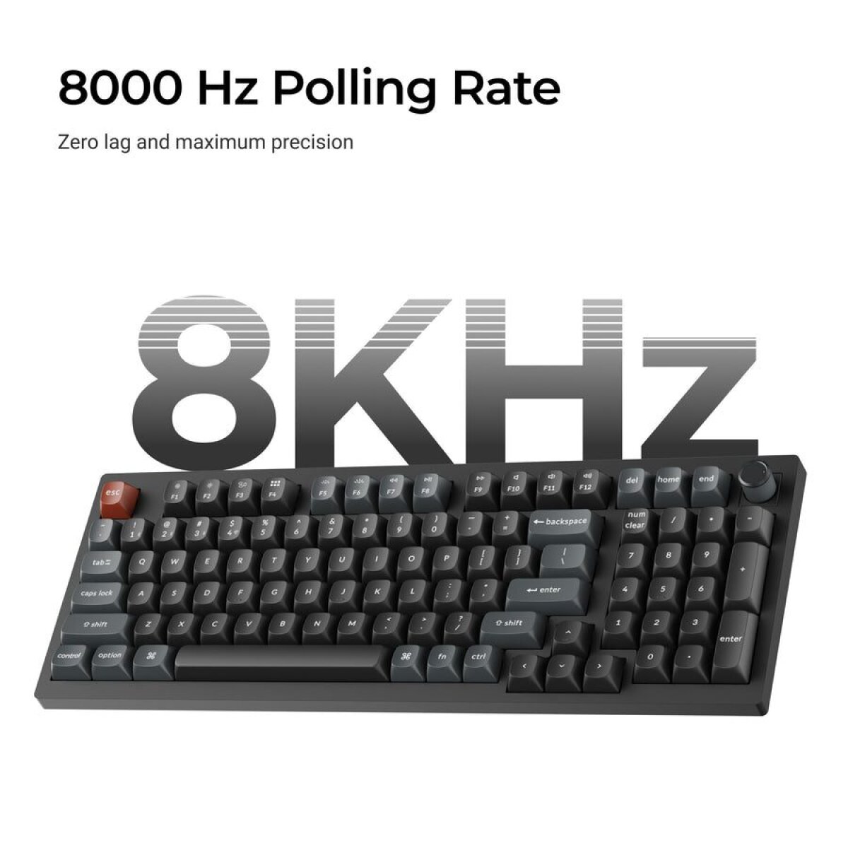Keychron V5 Ultra (V5U-D3) QMK/VIA 8K Wireless Custom Mechanical Keyboard Brown Switch RGB 96% US - Image 4