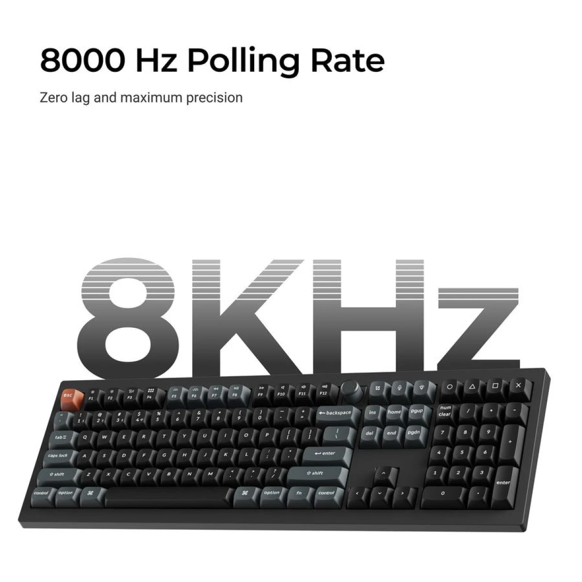 Keychron V6 Ultra (V6U-D1) QMK/VIA 8K Wireless Custom Mechanical Keyboard Red Switch RGB 100% US - Image 3