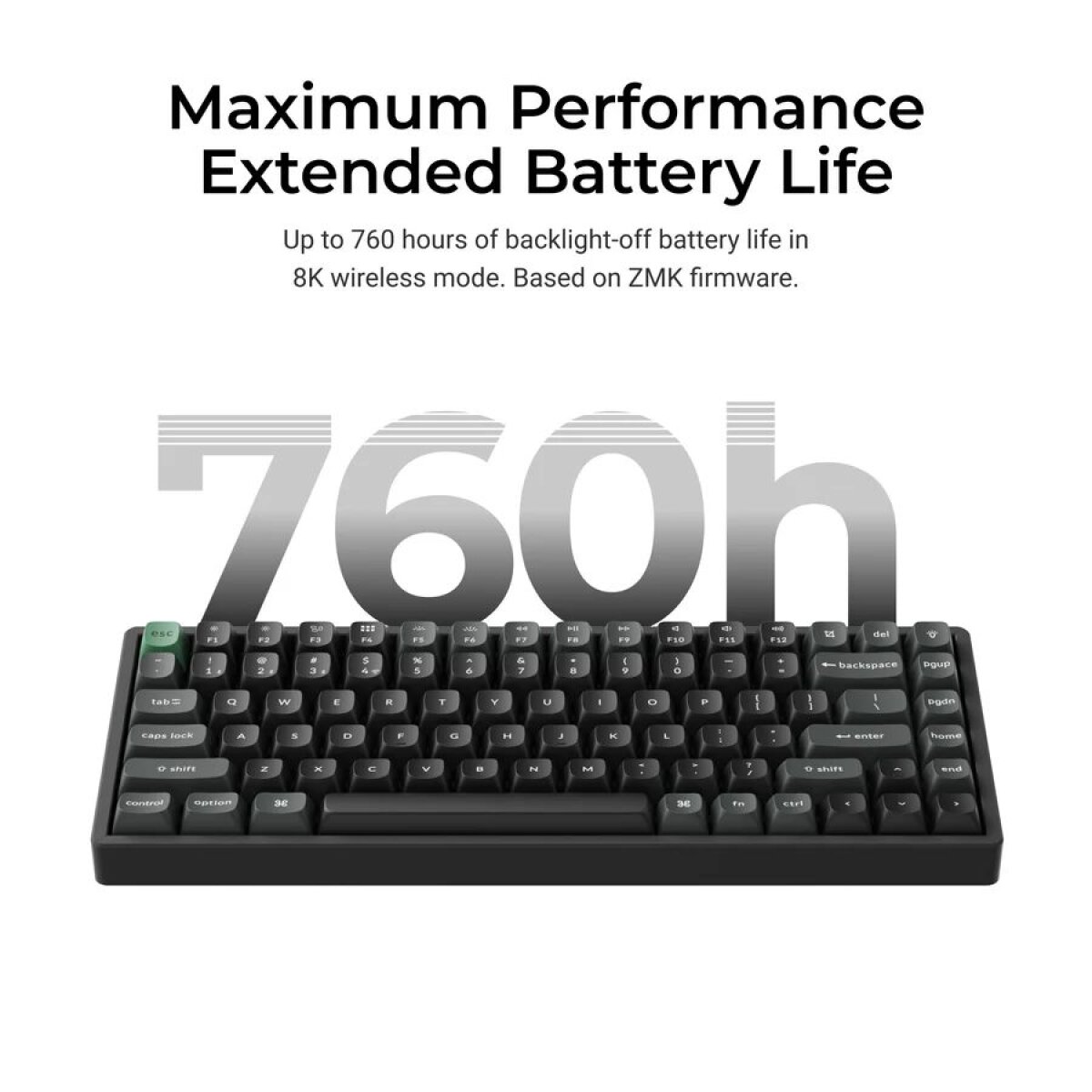 Keychron K2 Ultra (K2U-J3) ZMK Wireless 8K Mechanical Keyboard Brown Switch (Hot-Swap) 75% Us Layout - Image 4